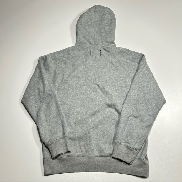 Reigning Champ Men's Midweight Terry Script Logo Hoodie Heather Grey Size Small - Picture 2 of 5
